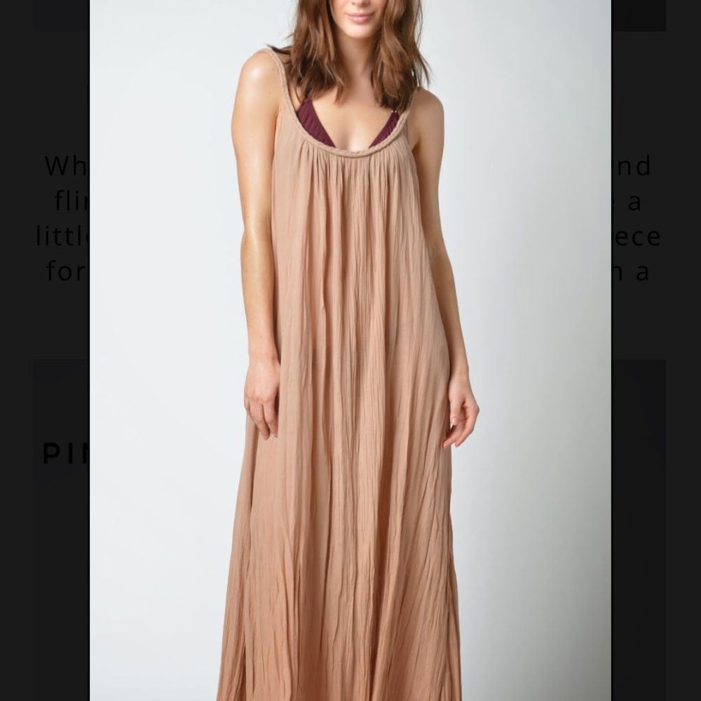 Lisa Curran Braid Maxi Dress Size S/M Made in India